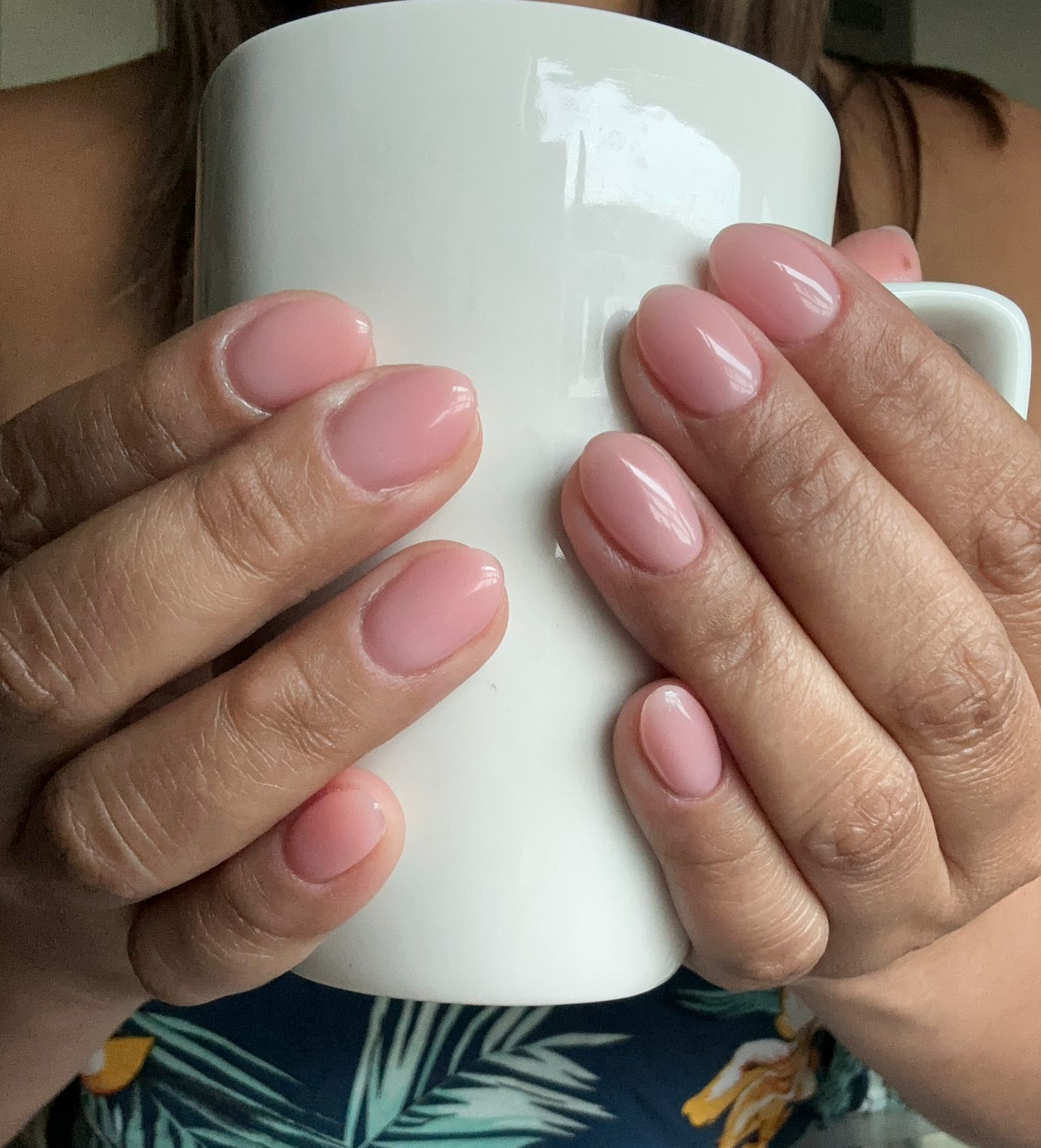 Manicura rubber base con alineacion.